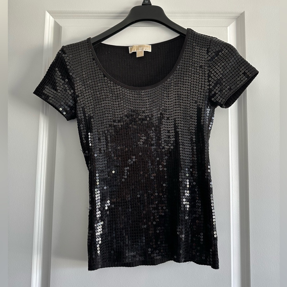 Black Michael kors sequined shirt size small